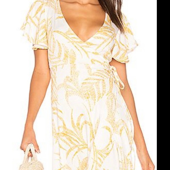 Mink Pink Floral Wrap Dress Summer Dress - Size XS - Picture 5 of 6